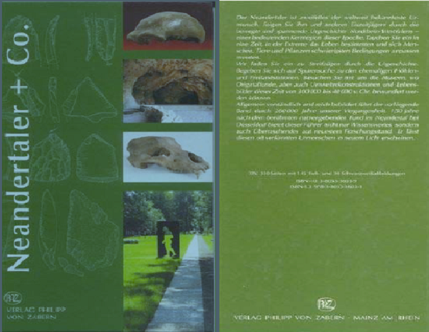 ‘Neandertaler + Co.’ is a very nice colourful book about the prehistory of Nordrhein-Westfalens, with a strong emphasis on sites and museums. It is a clear, practical, systematic book, with beautiful photographs and figures, and useful information written by several experts. The book contains three main parts: introduction, sites and museums. At the end of the chapters one finds a reading list. As the title reveals, this work is not only about Neanderthals in their time, but encompasses also older and younger prehistoric periods.